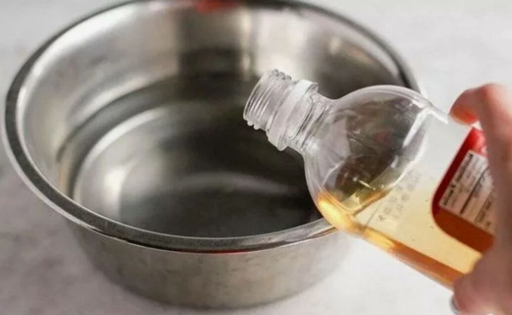 Solución de vinagre contra fungos